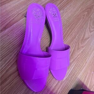 Vince Camuto Bright Purple Patent Slide Mules